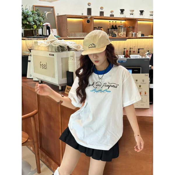 Áo thun "Progress" form boxy vải 100% cotton 2 chiều dày dặn