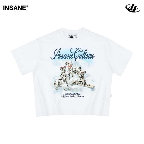 Áo Thun InsaneClo DALMATIAN DRIFT TEE Form Oversize Unisex Vải Thun Cotton 2 Chiều