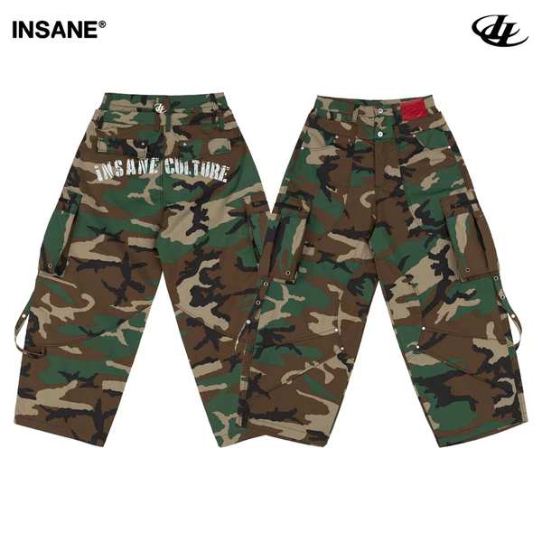 Quần Dài InsaneClo SHADOW GROVE CAMO PANTS Form Baggy Unisex Vải Kaki Caro Nhập