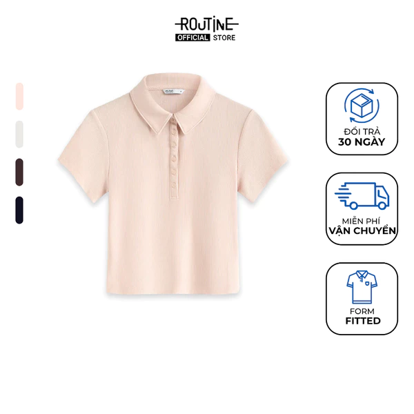 Áo Polo Nữ Cotton Ngắn Tay Form Fitted - Routine 10S25POLW001