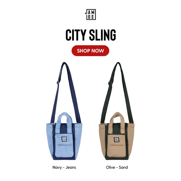 Jamlos City Sling - Túi chéo quai xách nhỏ gọn thời trang hiện đại vải canvas