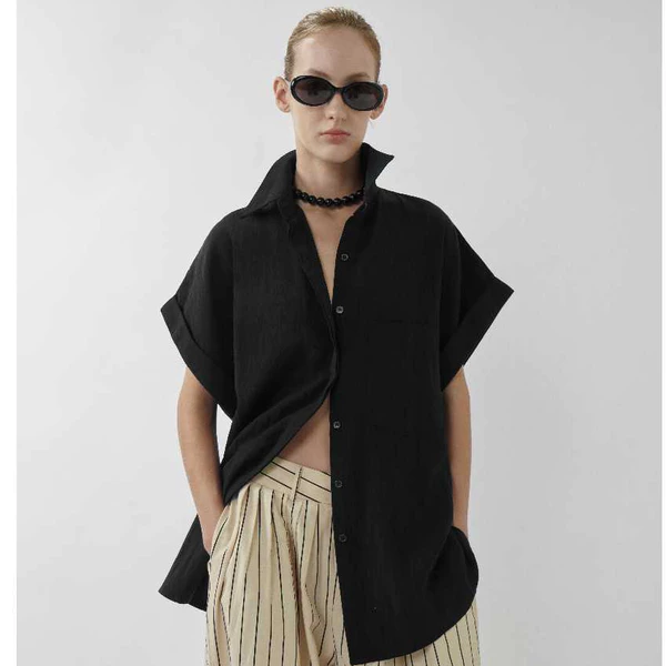 HIGHCHIC - SENSE COLLECTION - ÁO SƠ MI WILLOW SHIRT - TRẮNG & ĐEN