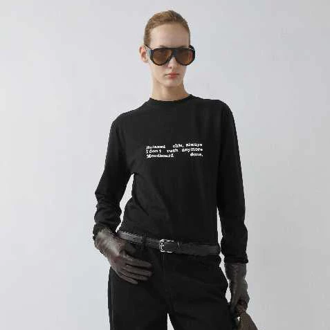 HIGHCHIC - SENSE COLLECTION - KA LONG SLEEVES TEE - ÁO THUN TAY DÀI TRẮNG ĐEN
