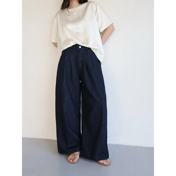 Quần jean navy dài ống rộng 𝐒𝐎𝐌𝐒 | 𝐋𝐚𝐮𝐫𝐚 𝐏𝐚𝐧𝐭𝐬