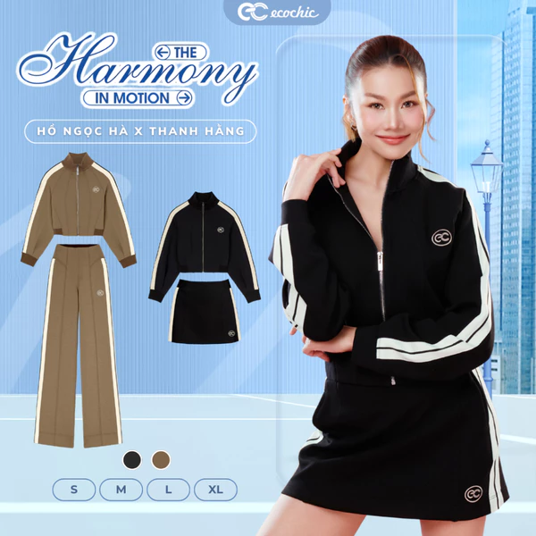 Set Bộ Lẻ Váy Quần ECOCHIC FASHION Phối Sọc Thời Trang Thể Thao Năng Động HNH B210 B211 B212