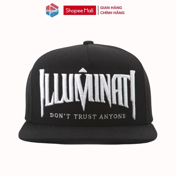 Mũ lưỡi trai Nón snapback ILLUMINATI EMBROIDERY/BK.WH thêu bull cực chất P800 [M]
