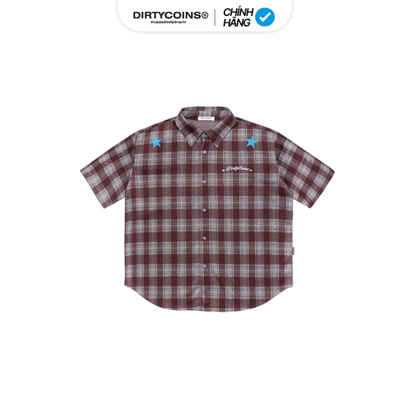 Áo Sơ Mi DirtyCoins Bluestar Check Shirt Red