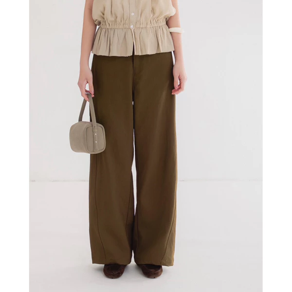 DOB - Quần kaki nữ ống suông dáng dài basic | Nan Trousers |