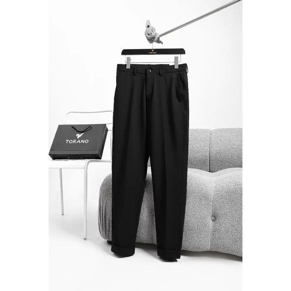 Quần âu PREMIUM TROUSERS TORANO slimfit trơn cạp luồn chun thêu logo Phong Cách Trẻ Trung Hàn Quốc GABT503