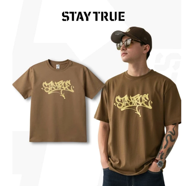 Áo Thun STAYTRUE - Áo Thun Nam Nữ T-Shirt Unisex Basic Cotton Cao Cấp 210GSM Local Brand - Màu Nâu