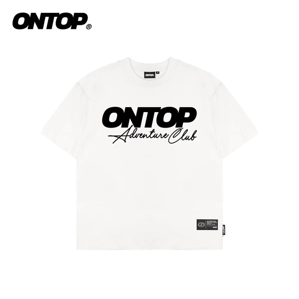 Áo thun trắng in chữ ONTOP | O-T1-T