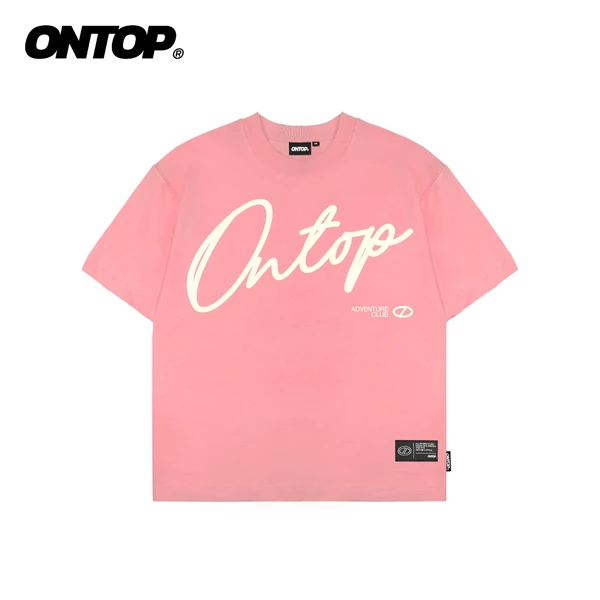 Áo thun boxy hồng ONTOP | O-T2-H