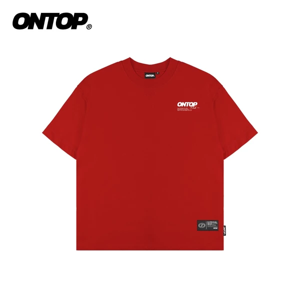 Áo thun đỏ boxy ONTOP | O-T3-DO