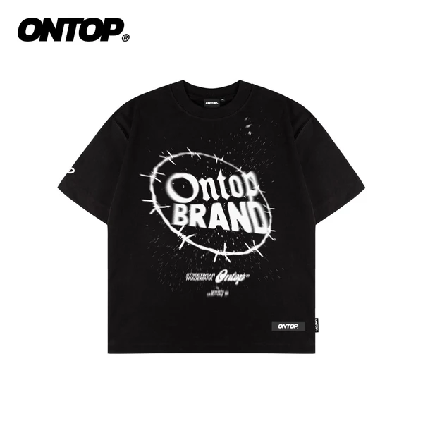 Áo thun đen tay lỡ ONTOP | O22-T5