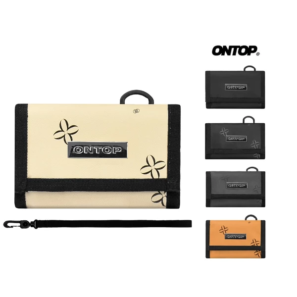 Ví da mini cầm tay local brand ONTOP nhiều màu, nhiều ngăn hoạ tiết monogram Level Wallet | O-V44