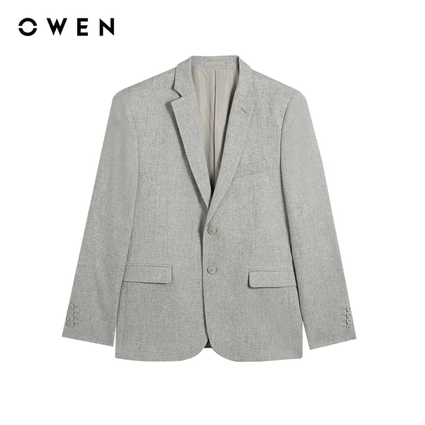 Owen - Áo blazer Slim Fit BLS256124 màu Xám chất liệu Namu