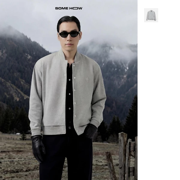  Áo Khoác Relaxed Double Face Bomber, Chất Vải Double Face Thoải Mái, AK0095 , SOME HOW STORE