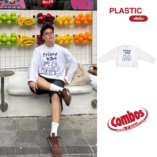 Áo Thun Tay Dài Long Sleeve Boxy "Goodfriend" 250gsm Form Rộng Cổ Tròn Unisex Nam Nữ Basic