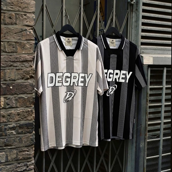 Áo Polo Degrey Athlete sọc ĐEN/ KEM