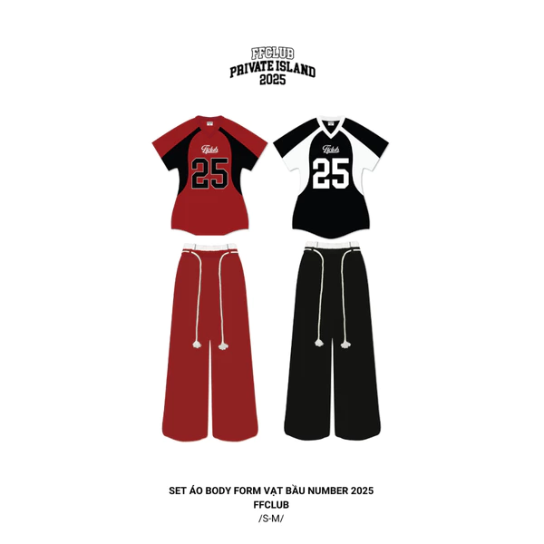 [CÓ TÁCH SET] Set Áo body form Vạt bầu Number 2025 FFCLUB