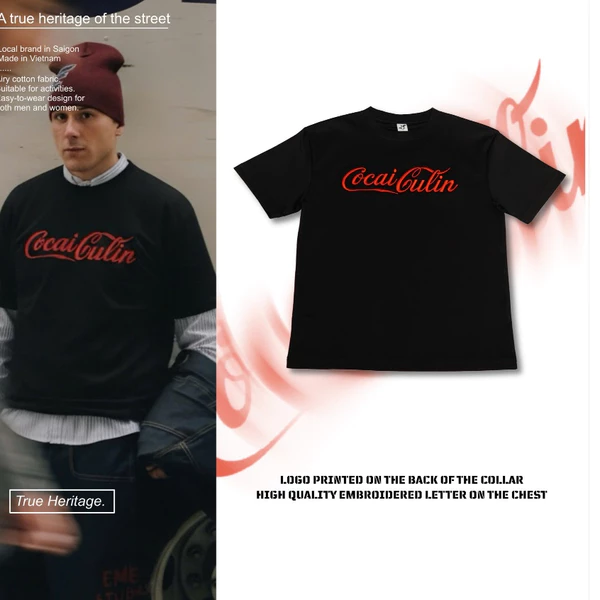 Áo Thun Heritage StayTrue - Áo Thun Nam Nữ T-Shirt Heritage "Cocaiculin" Logo Staytrue Clothes
