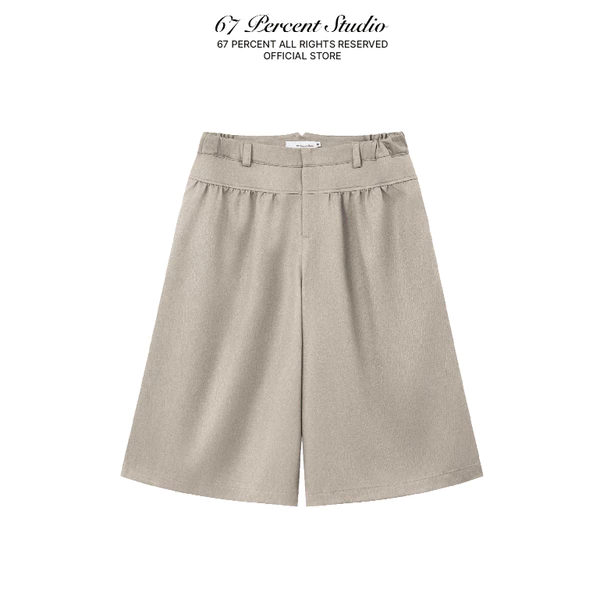 Quần Short Ngắn Phối Kiểu Phong Cách Chính Hãng 67PERCENT/ 67% - 3/4 COTTON SHORTS