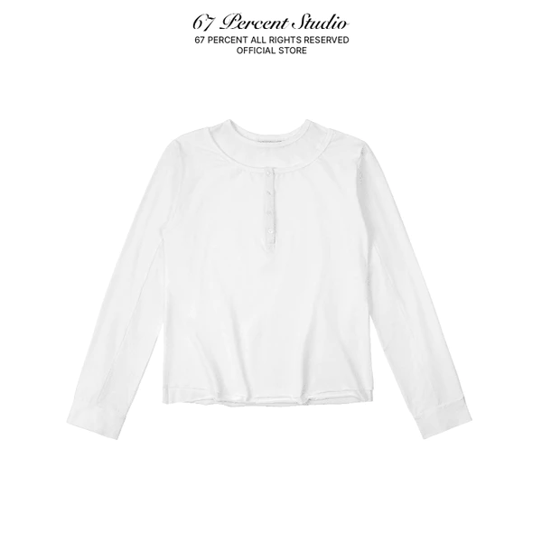 Áo Thun Tay Dài Form Rộng Phối Kiểu Chính Hãng 67PERCENT/67% - LAYERED HENLEY