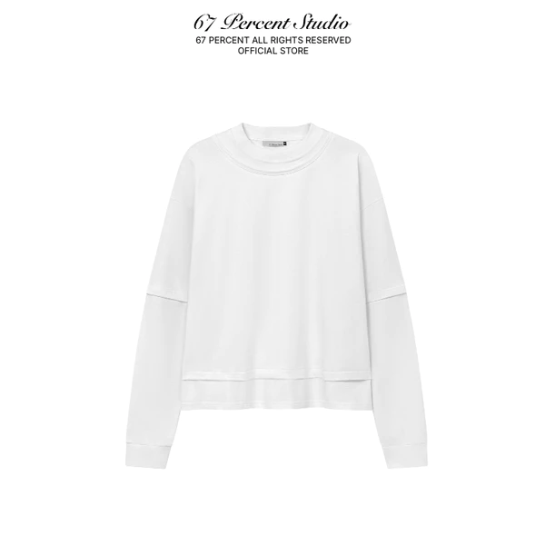 Áo Nỉ Hai Lớp Tay Dài Phong Cách 67PERCENT/67% - LAYERED OVERSIZED LONGSLEEVES