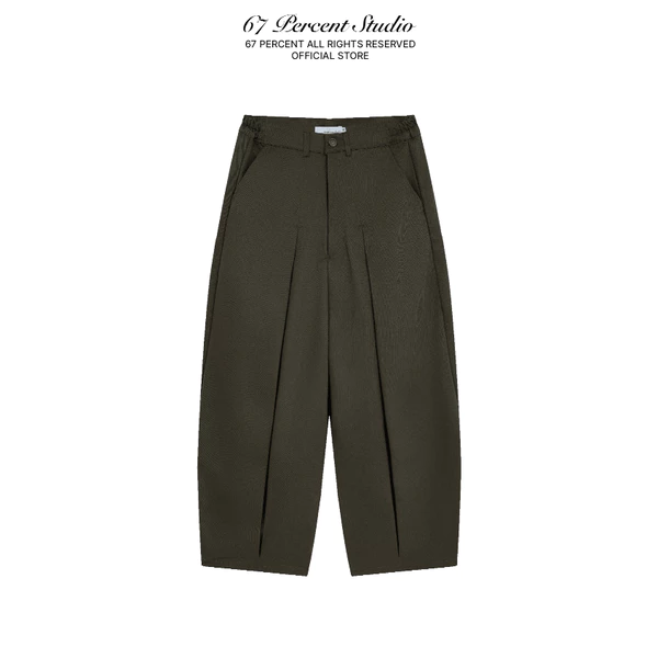 Quần Ống Rộng Vải Kaki Cotton Form Baggy Unisex 67PERCENT / 67% - GROOVE PANTS