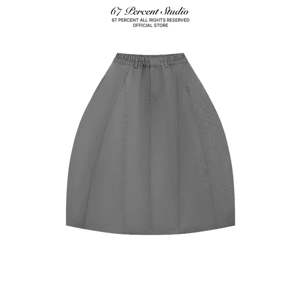 Chân Váy Dáng Phồng Vải Kaki Phong Cách 67PERCENT/67% - COCOON SKIRT