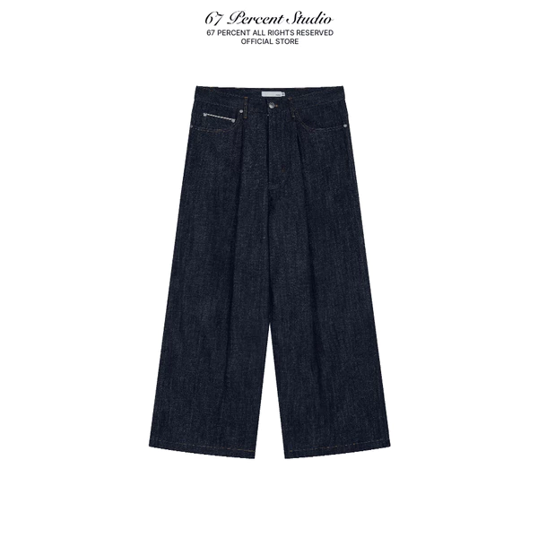 Quần Jeans Dáng Rộng Chất Liệu Selvedge Denim 67PERCENT / 67% -  PLEATED SELVEDGE JEANS