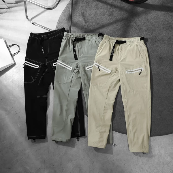  Jogger Nam Relaxed Belt White Opening, Chất Vải 90% Nylon-10% Spandex Thoải Mái, JG0008, SOME HOW STORE