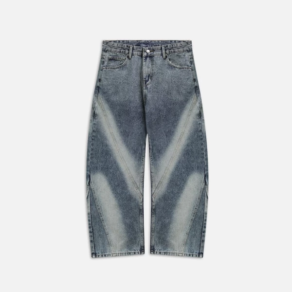 Quần NEEDS OF WISDOM Bleached Wide Denim Pants - Blue - Local Brand Chính Hãng