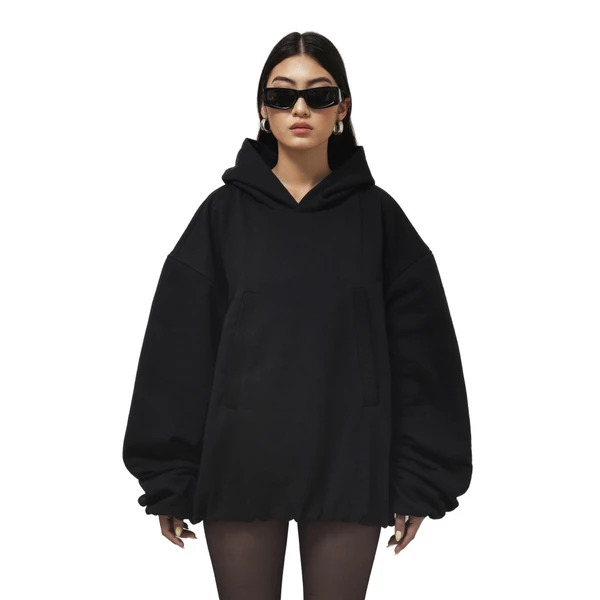 MAHU - ÁO HOODIE HAI LỚP OVERSIZED