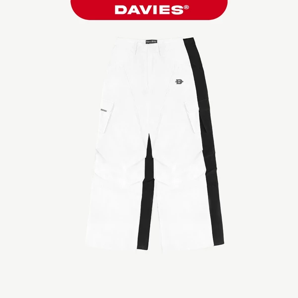Quần ống rộng nam nữ túi hộp DAVIES  vải dù màu đen, trắng ống rộng local brand DSS Helis Pants I D35-Q2