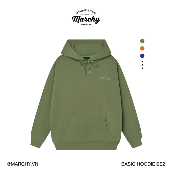 MARCHY - Basic Hoodie SS2 - Áo khoác nỉ tròng đầu
