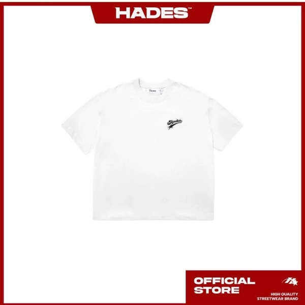 HADES Brand Chính Hãng Áo thun tay lỡ cotton unisex - HADES Shooting Star Tee Trắng