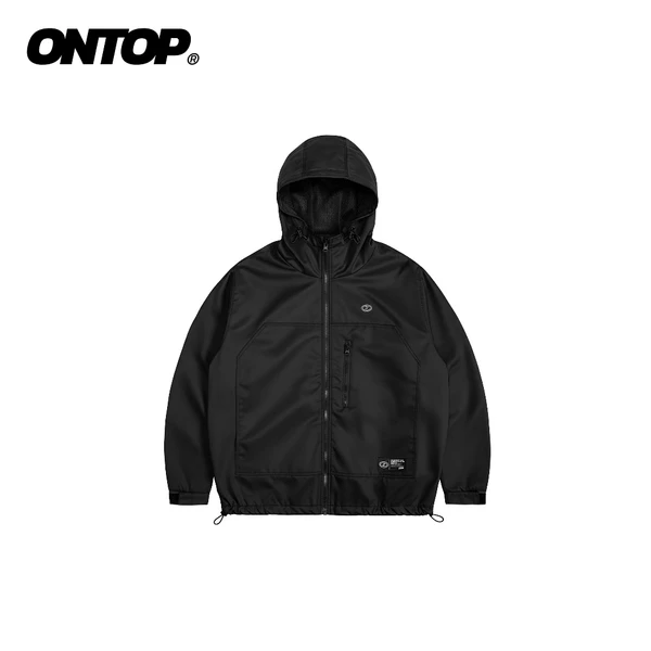Áo khoác dù chống nắng nam nữ ONTOP có nón màu đen nhiều túi Protector Jacket | O-AK4-D