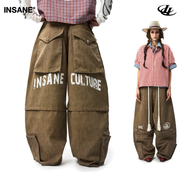Quần Dài InsaneClo STRAP PANTS Form Baggy Unisex Vải Bố Cotton
