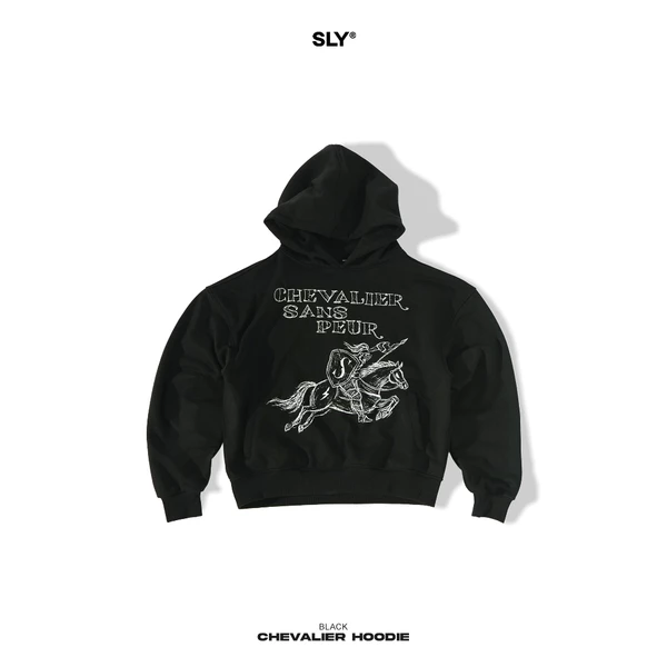 Hoodie nỉ chân cua SLY Chevalier Black