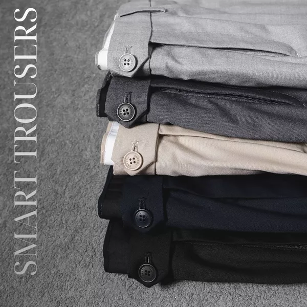 Quần âu nam SMART TROUSERS TORANO slimfit trơn cạp chun túi chéo thêu logo GABT892