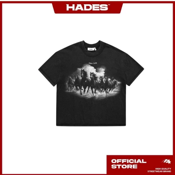HADES BLACK STALLION TEE - HADES Brand Chính hãng Áo tay ngắn unisex / BLACK