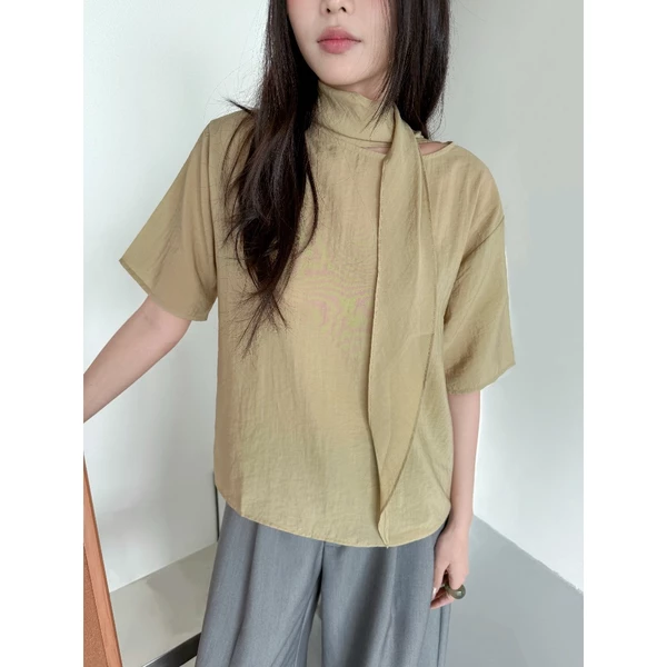 Áo tơ hàn tay ngắn dây cổ hàn 𝐒𝐎𝐌𝐒 | 𝐂𝐚𝐫𝐞𝐬 𝐓𝐨𝐩