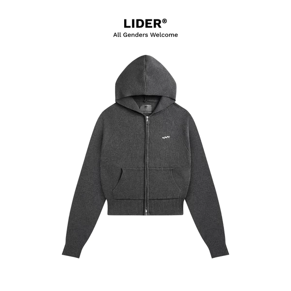 Áo Len Hoodie Zip Khoá Kéo Có Nón Unisex LIDER HOMEBODY HOODIE KNIT SHIRT