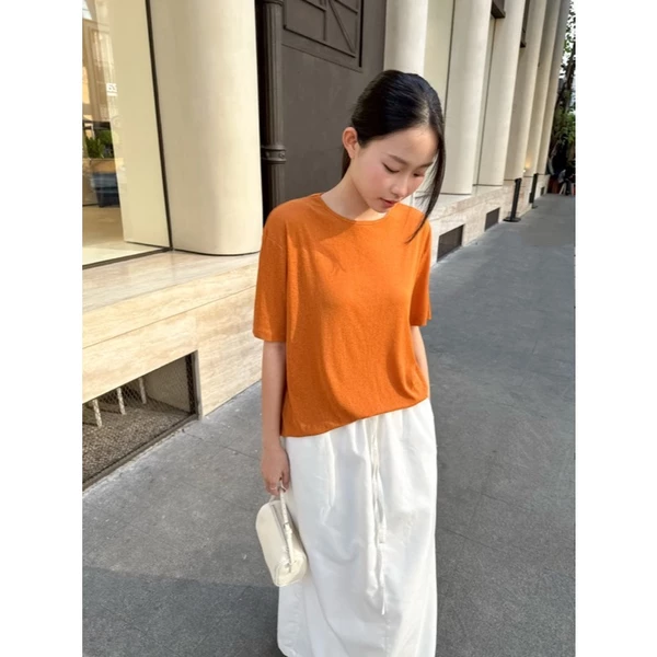 Áo thun tay ngắn dệt kim form rộng 𝐒𝐎𝐌𝐒 | 𝐑𝐨𝐨𝐭 𝐓𝐨𝐩