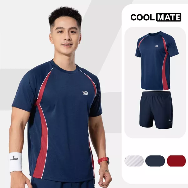Set thể thao Pickleball Áo thun Teamwear Flexline Active +Quần short 5inch Essentials Coolmate