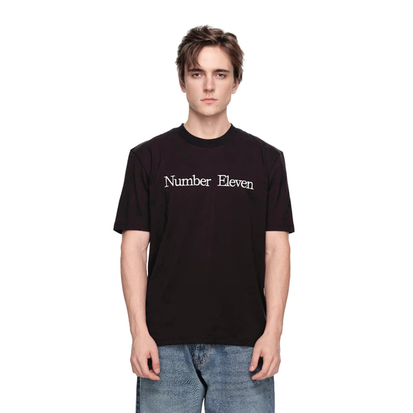 Eleven - Áo Thun Unisex Nam Nữ In Chữ Number Eleven Ngang | Màu Đen
