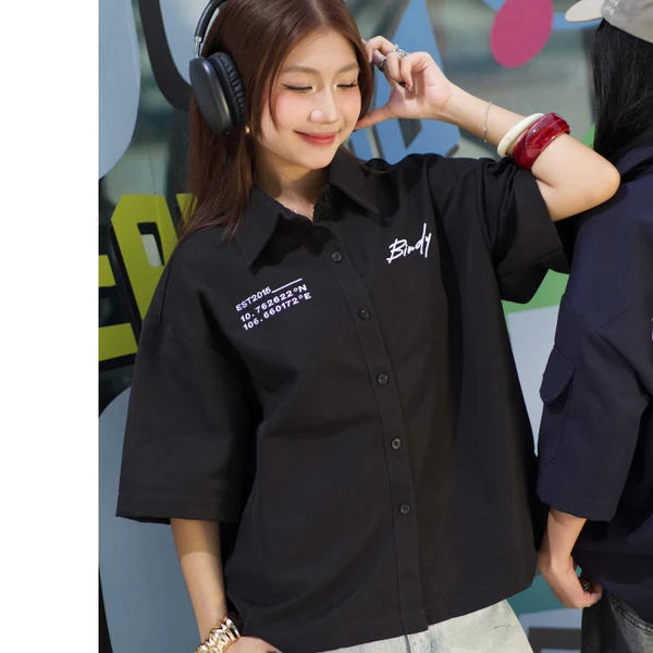 Aó sơ mi nam nữ unisex  CITY AND ME” SHIRT – BIRDY