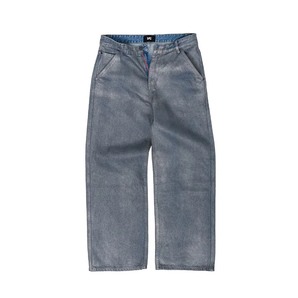 MAHU - QUẦN JEANS PHỦ BẠC ỐNG SUÔNG