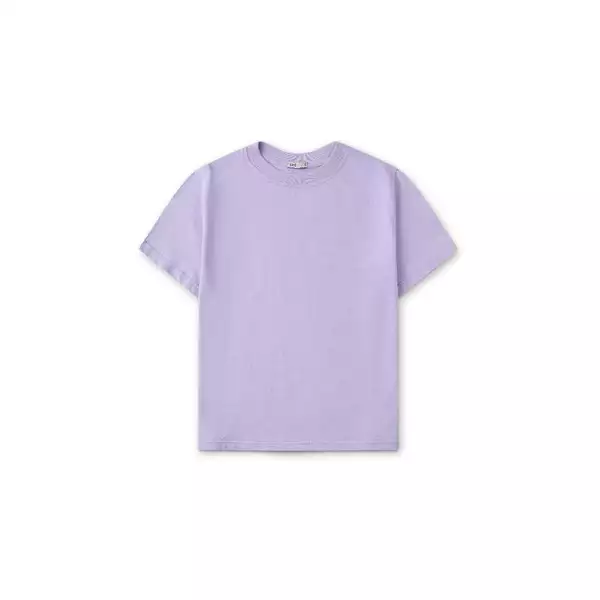 LIBÉ WORKSHOP - Áo thun cotton màu tím nhạt tay ngắn 7615